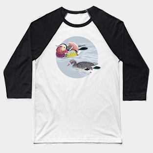 Ukiyo-e Ducks Baseball T-Shirt